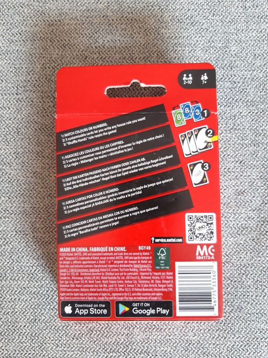 Jogo de cartas UNO - Artigo NOVO