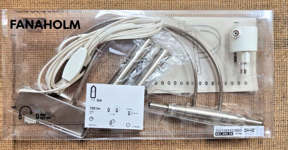 Novo  IKEA Fanaholm Halogênio Parede Armário de Parede Lâmpada Luz