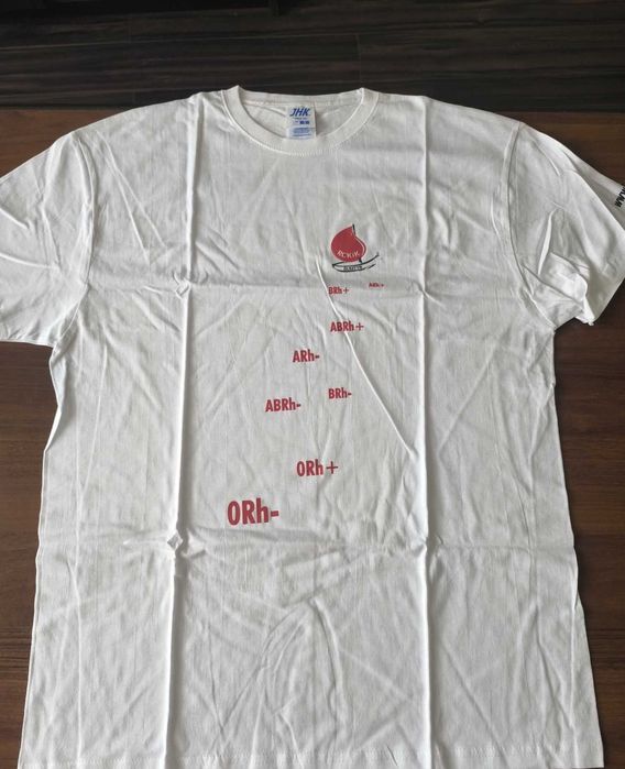T-shirt biały rozmiar M krwiodawstwo