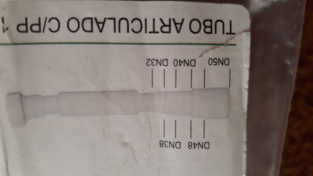 Tubo articulado lavatório - novo - portes incluidos