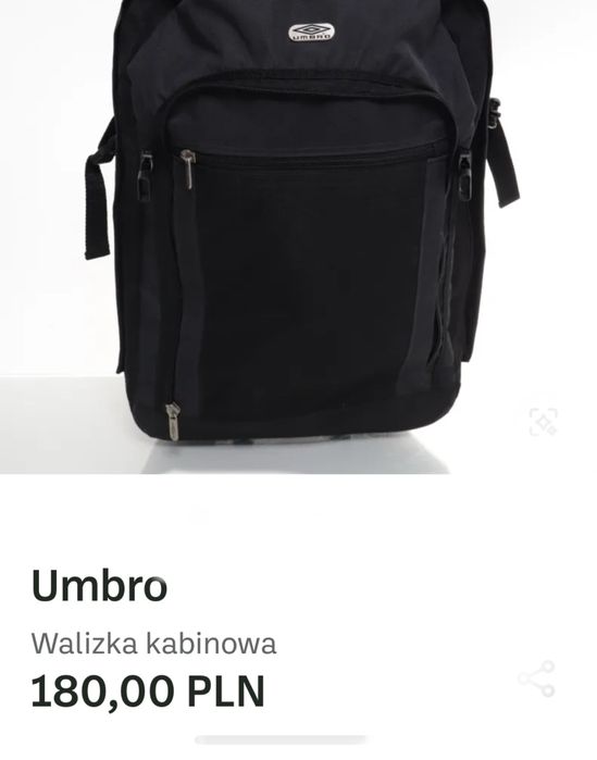 Walizka Umbro+Plecak Umbro dopiecie do walizki Umbro