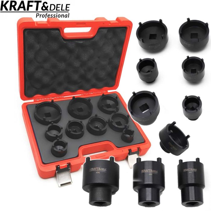 KRAFT Zestaw Nasadek Kluczy Klucze Nakrętek Rowkowych Km4-km12 KD12536
