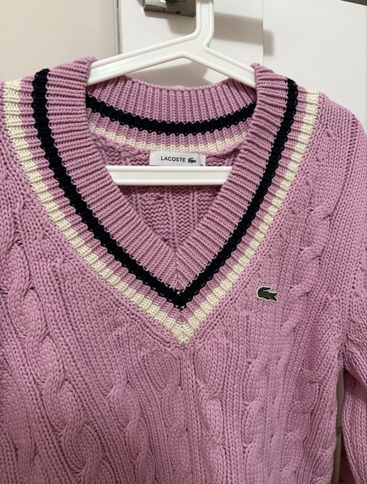 Nowy różowy sweter Lacoste S limited edition premium Vitkac