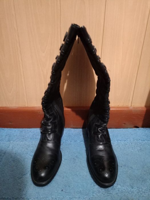 Кожаные высокие сапоги от лондонского бренда Dune London идеал, 39