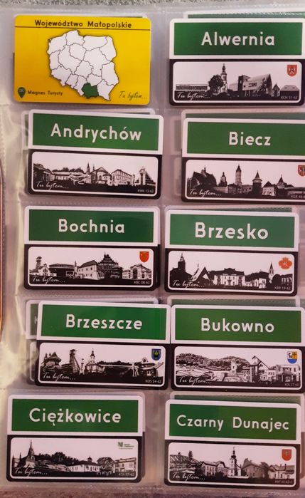 Magnes turysty województwo Małopolskie 63sztuki