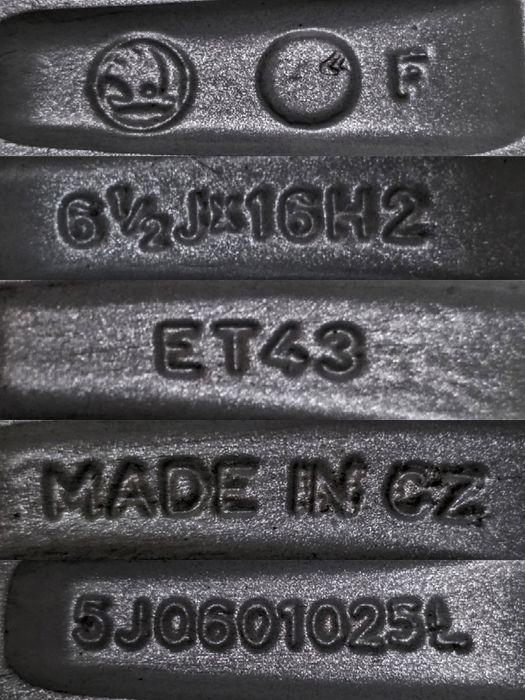 R16 5x100 | Original | Skoda/Volkswagen/Audi/Seat/Toyota/Subaru/MG | Преміум диски | Комплект/4шт | Рідна фарба | Без пошкоджень, без ремонтів