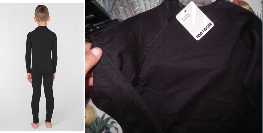 Wyprzedaż->Dziecięca bielizna termoaktywna Meteor 140-146 cm czarny