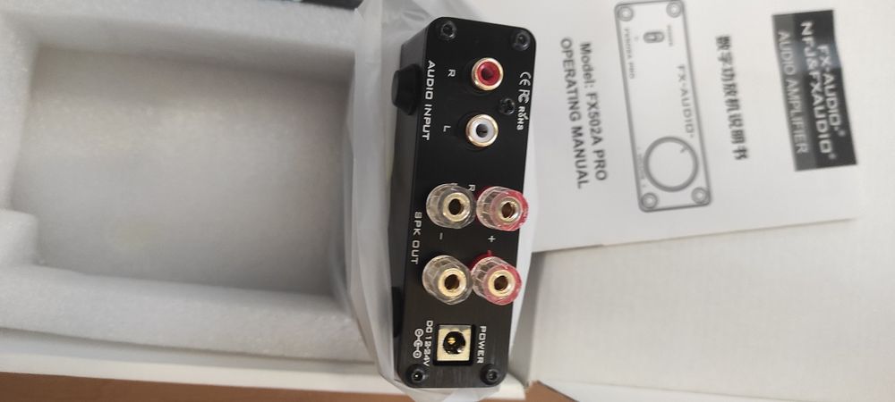 Стерео Hi-Fi підсилювач FX-Audio FX-502A PRO; кабель Monacor ACA-1635