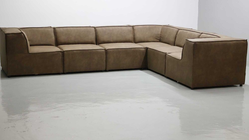 Narożnik Modułowy Lube nowoczesna kanapa salon Sofy brązowy