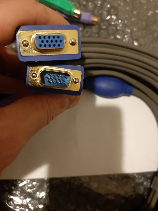 Кабель подовжувач для VGA PS/2 -  миша+клавіатура+монітор  9,2 метра
