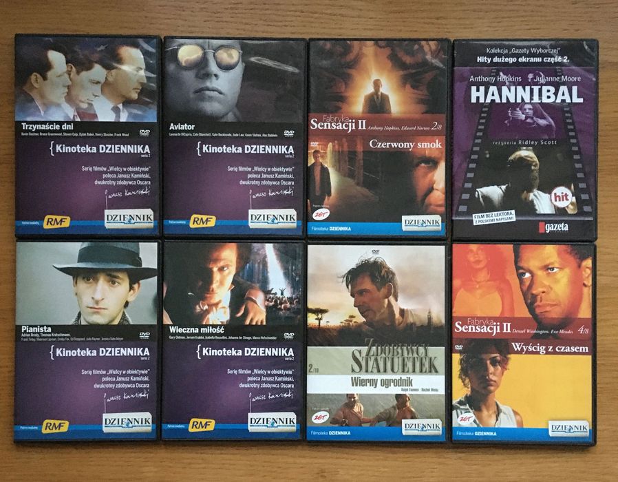Zestaw 8 kultowych filmów DVD