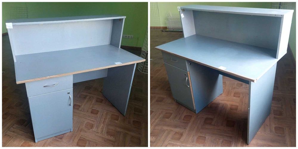 Стол офисный письменный компьютерный с тумбой и ящиком для офиса