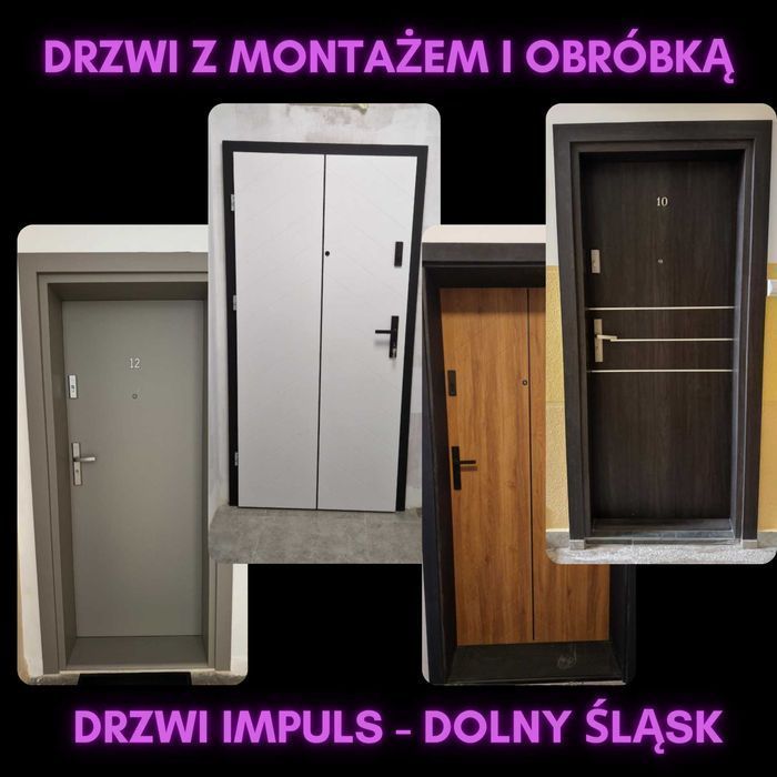 Drzwi Wejściowe ZEWNĘTRZNE/ WEWNĘTRZNE z Montażem - Szybkie terminy