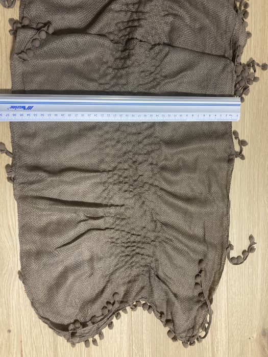 Brazowy zimowy duży szal