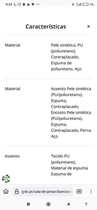 Balcão alto com 4 cadeiras. Ainda embalado