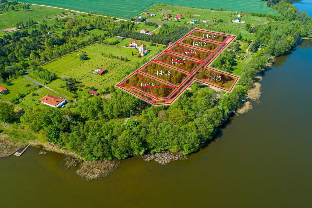 Garbicz działka nad jeziorem