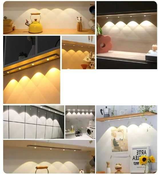 Беспроводной светодиодный светильник с датчиком движения 60 см 4 лампы