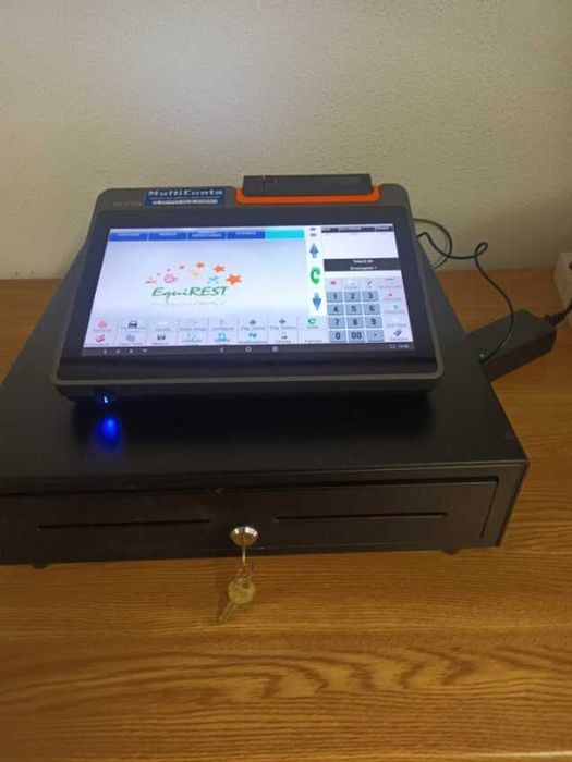 POS com impressora incorporada, gaveta dinheiro e programa certificado