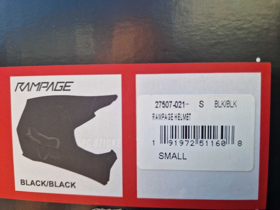 Kask FOX RAMPAGE S mat black nowy