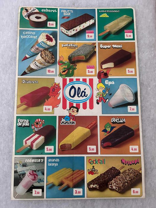 Parte do Cartaz de Gelados Olá de 1977