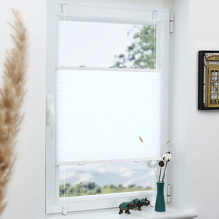 Plisa 35x100cm, biała, łatwy montaż
