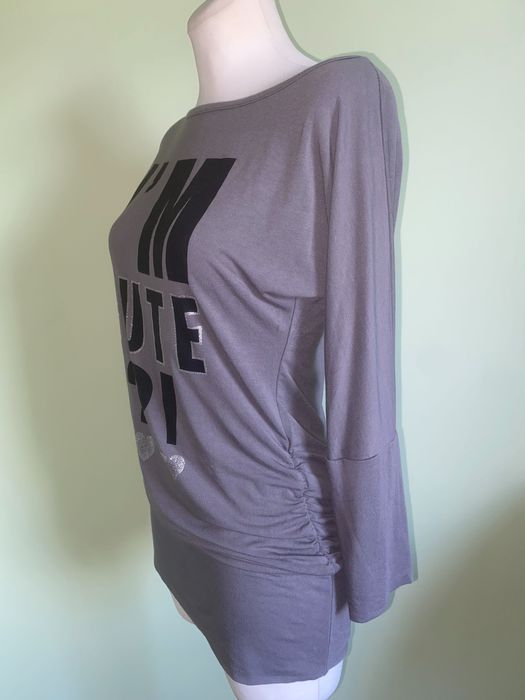 Bluzka M/L szara napisy