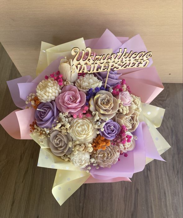 Flower box z swiec sojowych