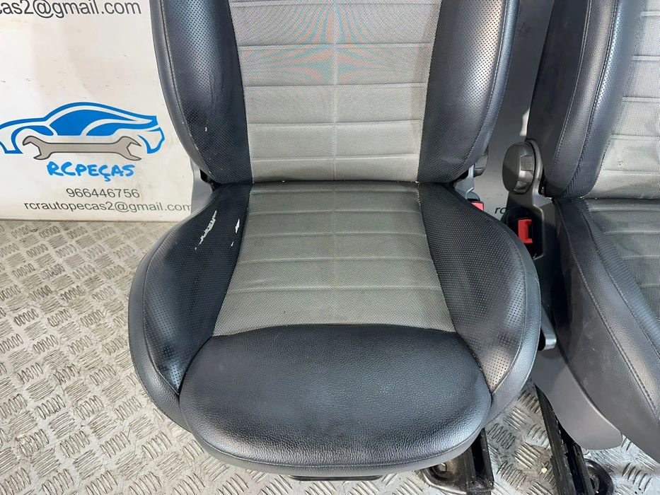 Conjunto Bancos Pele Perfurada Tecido Fiat 500 Sport 312 2007 -
