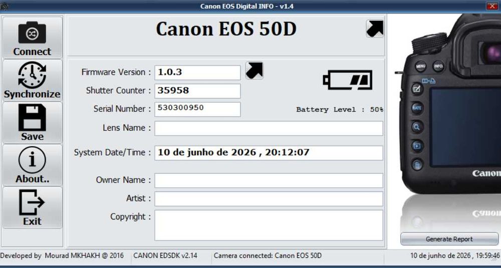 Canon EOS 50D + Grip