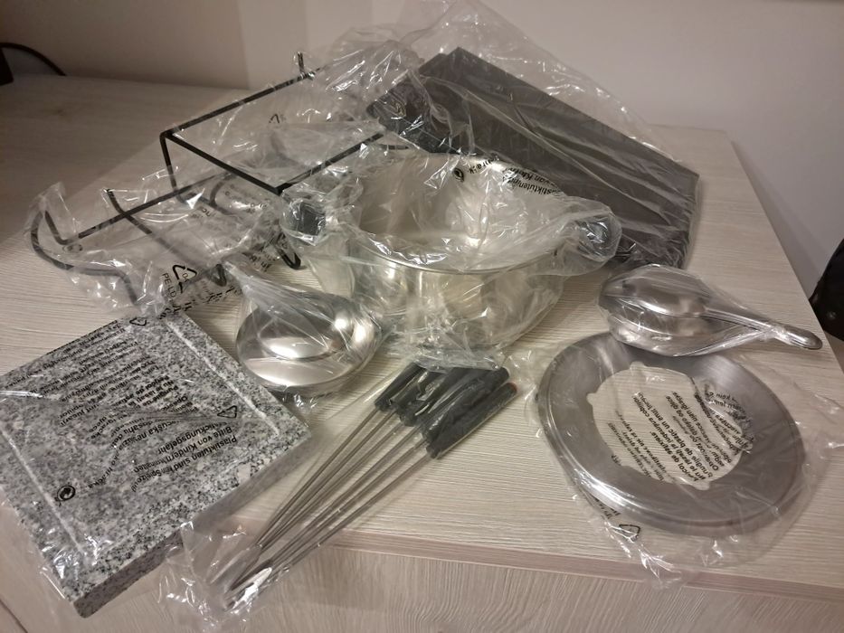 Kit de Fondue e Pedra de Grelhar KASA (Novo - Nunca Usado)