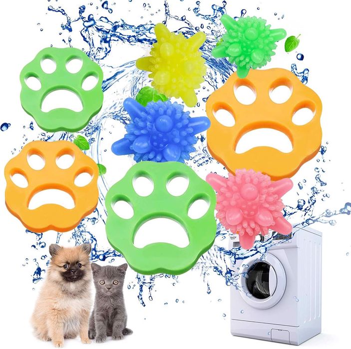 Kulki do prania na sierść zwierząt zestaw 8szt