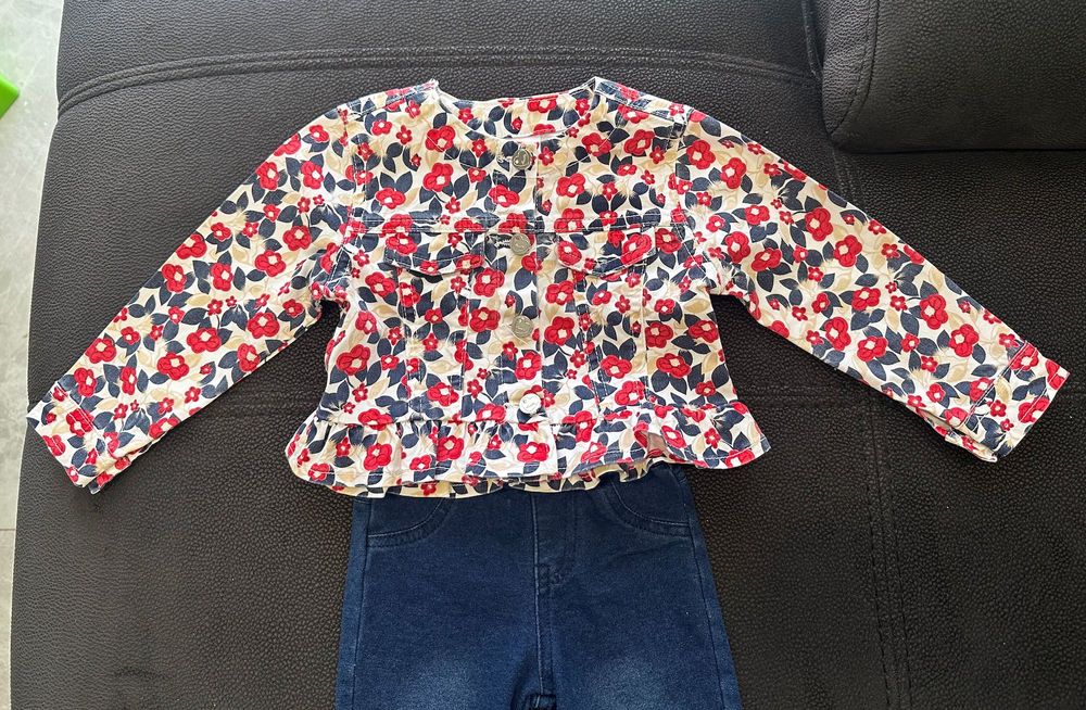 Calças + Casaco Azul/Vermelho (18M) ATIVO