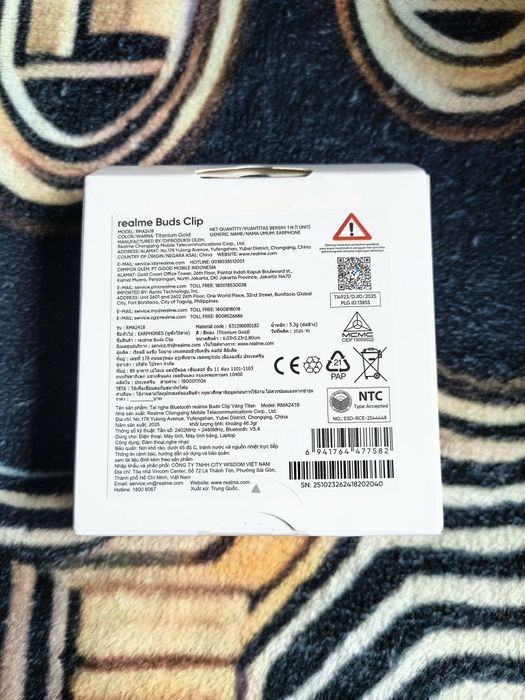 Realme Buds Clip złote NOWE