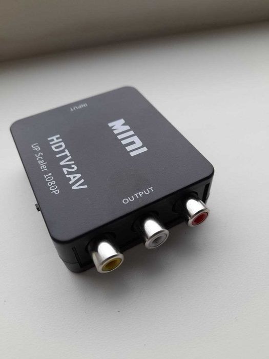 Конвертер HDMI to AV RCA тюльпан переходник, адаптер, 1080р с питанием