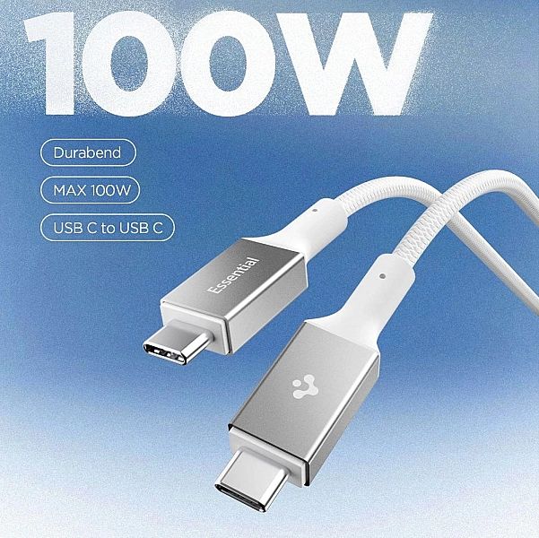 Kabel Spigen EB10010CC 100W 100 cm - biały