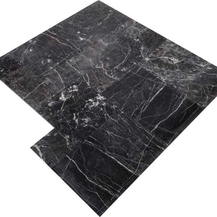 Płytki Marmur Tempesta Nera szlifowany komplet 0,742 m2 marmury