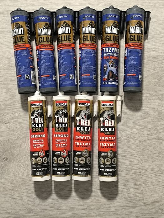 Klej Bostik Mamut i Soudal T=Rex