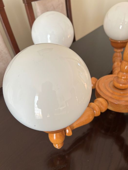 Lampa toczona w stylu vinted