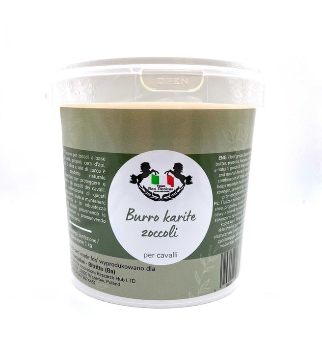 Czarny tłuszcz masło do kopyt dla konia z shea i woskiem