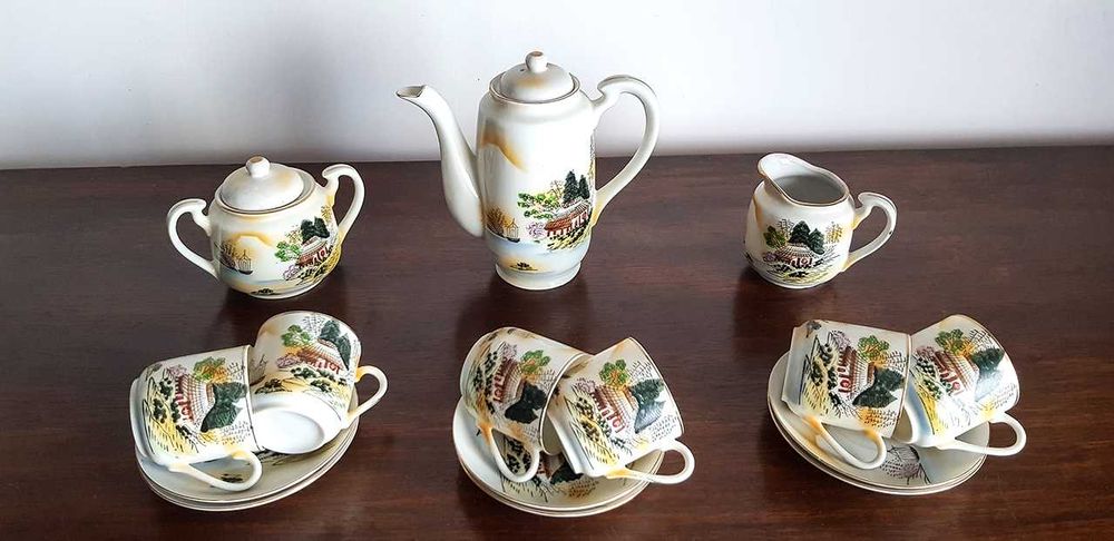 Serviço de café em porcelana chinesa
