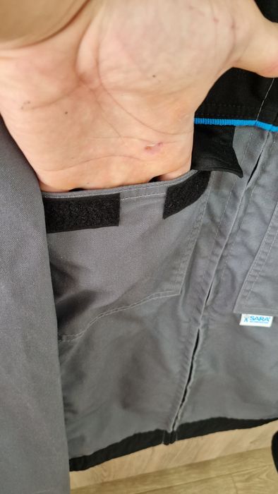 Bluza męska robocza SARA skipper  szaro czarna