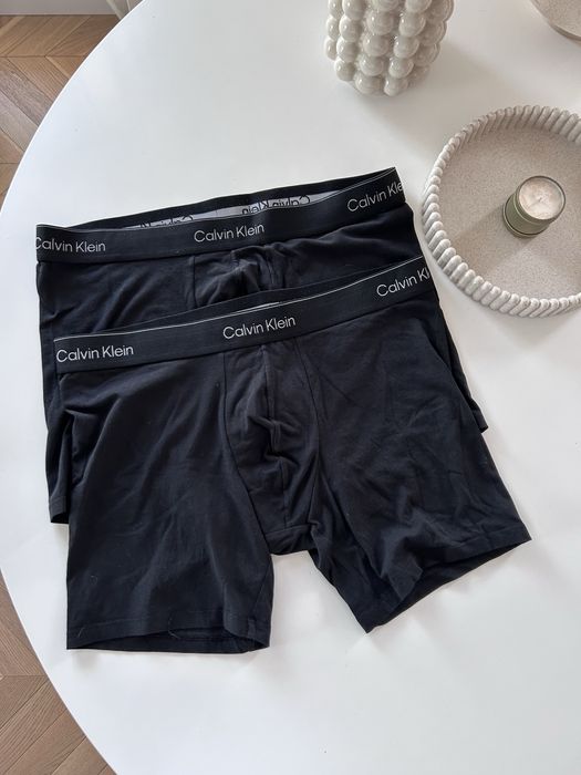 Bokserki męskie Calvin Klein czarne L dwupak slipy