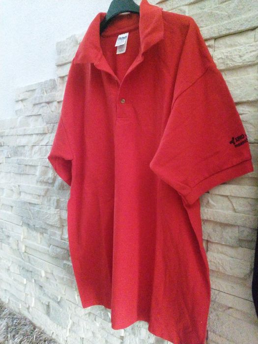 Koszulka t-shirt polo czerwona L