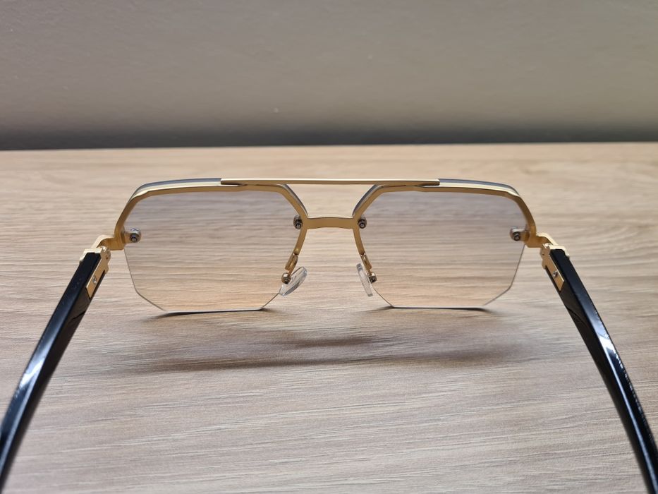 Nowe Męskie Okulary Polaryzacyjne Przeciwsłoneczne UV400 Chopard Złote