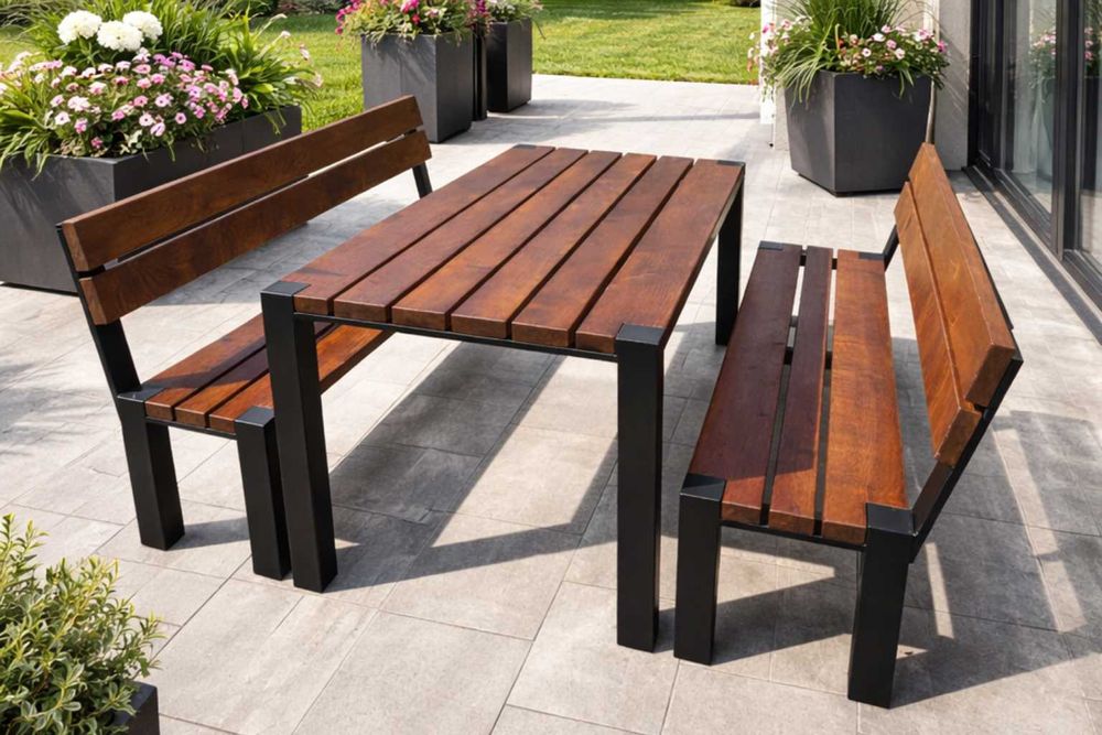 LOFT Meble Ogrodowe Nowoczesne stylowe Szaro Białe jakość PREMIUM