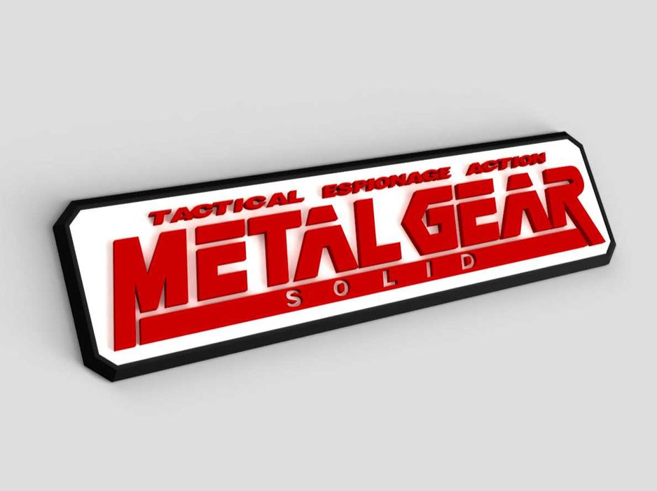Metal Gear Solid Tactical Espionage Action Logo 3D
