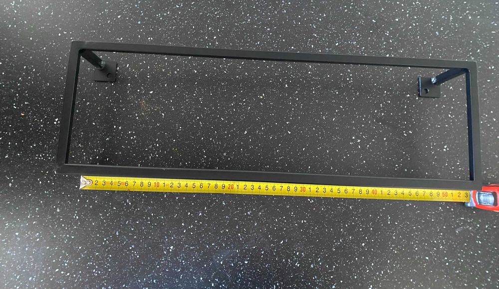 Prateleira de metal preta