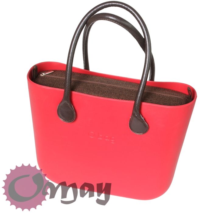 Brązowy organizer do OBAG STANDARD struktura plecionka 2kieszenie OMAY