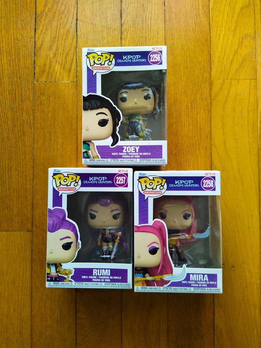 Funko Pop K-POP Demon Hunters Netflix Zoey #2256 Rumi #2257 Mira #2258