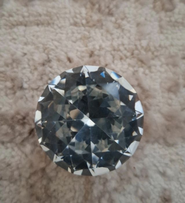 Uchwyty gałki białe kryształowe srebrne Meblik